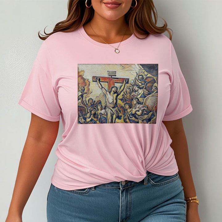 Christianartworkshop Classic Style Crucifixion of Jesus Classic Short Sleeve T-shirt - image 14