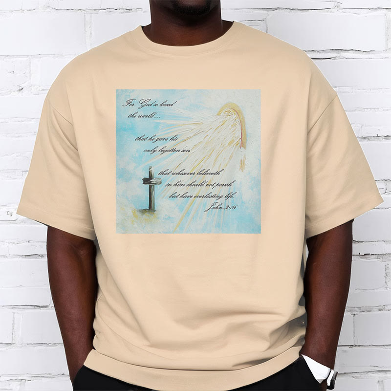 Christianartworkshop Classic Style For God so Loved the World  Short Sleeve Washed T-shirt - image 10