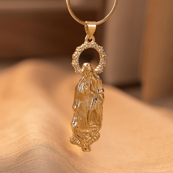 Christianartworkshop Luxury Style Assumption of Virgin Mary Our Lady of Guadalupe Pendant Necklace - Our Lady of Guadalupe - image 3