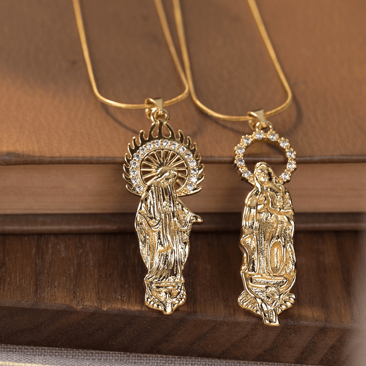 Christianartworkshop Luxury Style Assumption of Virgin Mary Our Lady of Guadalupe Pendant Necklace - image 8