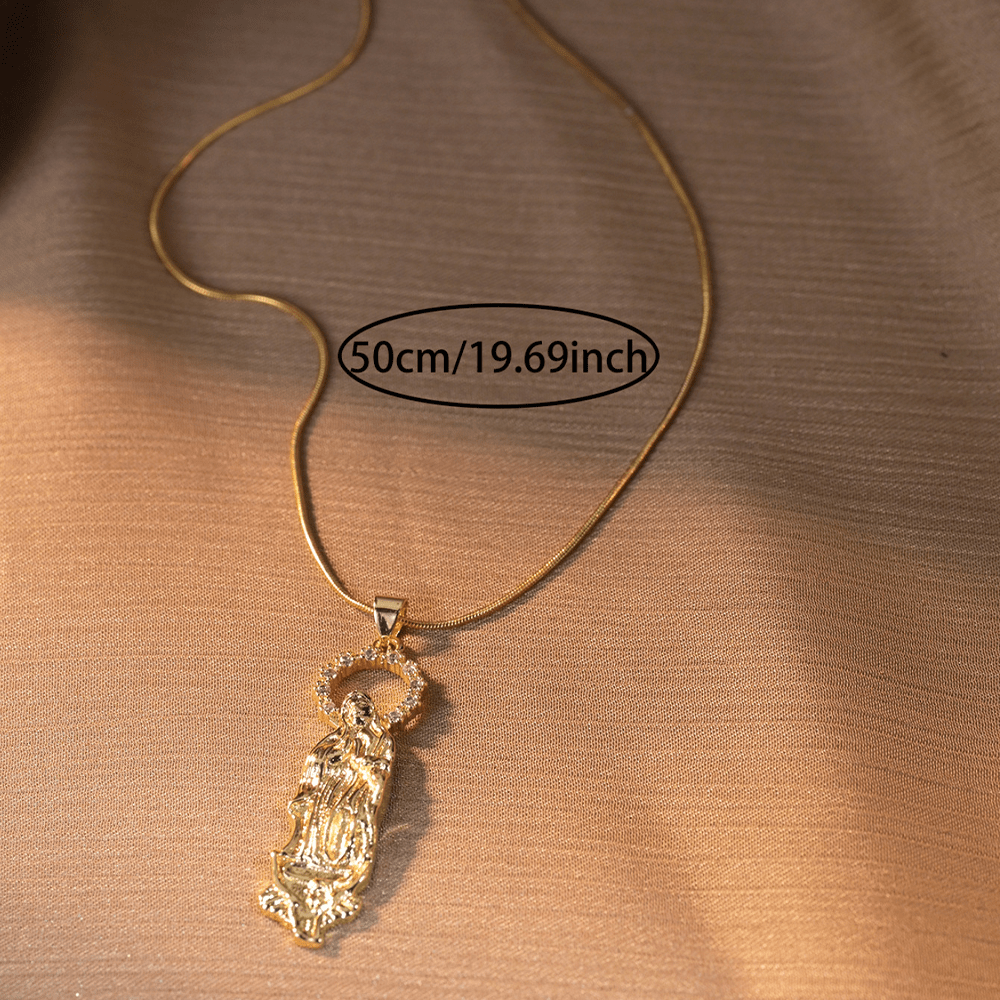 Christianartworkshop Luxury Style Assumption of Virgin Mary Our Lady of Guadalupe Pendant Necklace - image 8