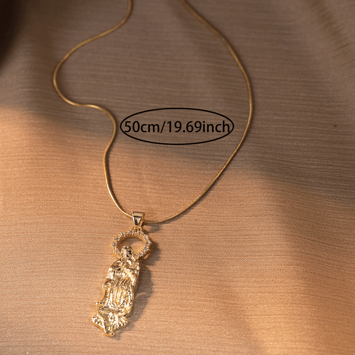 Christianartworkshop Luxury Style Assumption of Virgin Mary Our Lady of Guadalupe Pendant Necklace - image 8