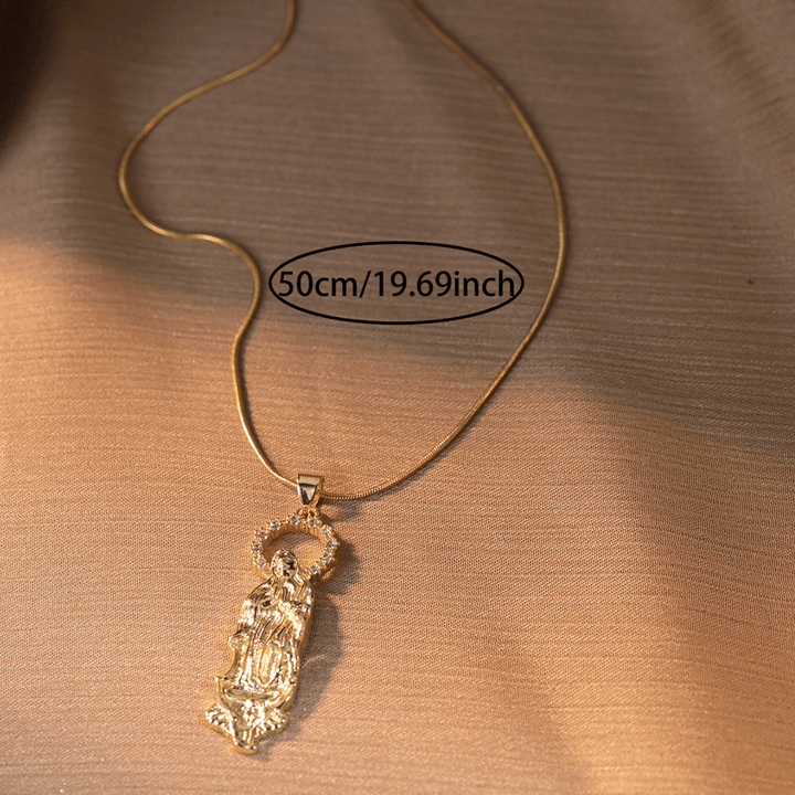 Christianartworkshop Luxury Style Assumption of Virgin Mary Our Lady of Guadalupe Pendant Necklace - image 9