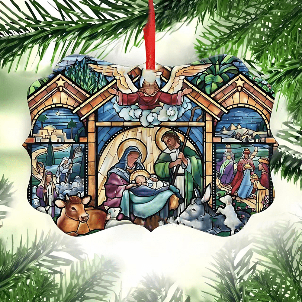 Christianartworkshop Acrylic Signs Nativity Christmas Hanging Ornaments D - Nativity Scene - image 0