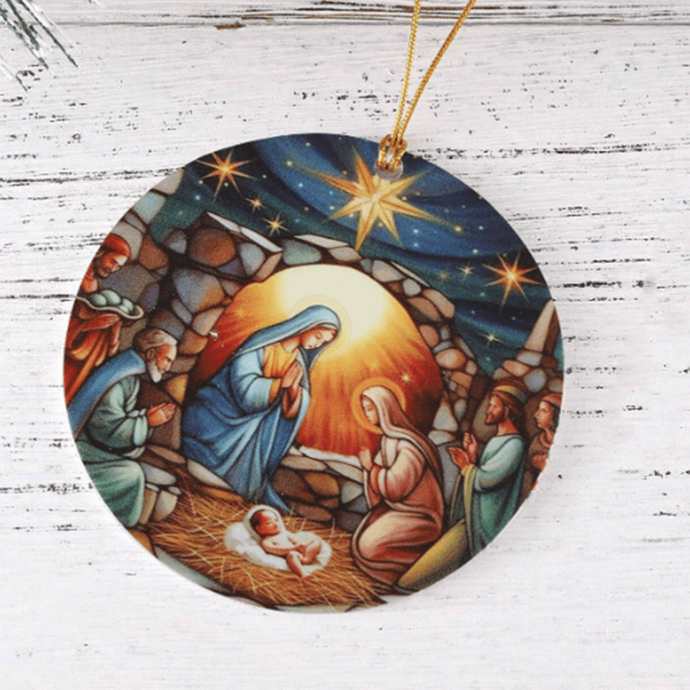 Christianartworkshop Christmas Nativity Scene Christ Decor Ornaments C - image 2