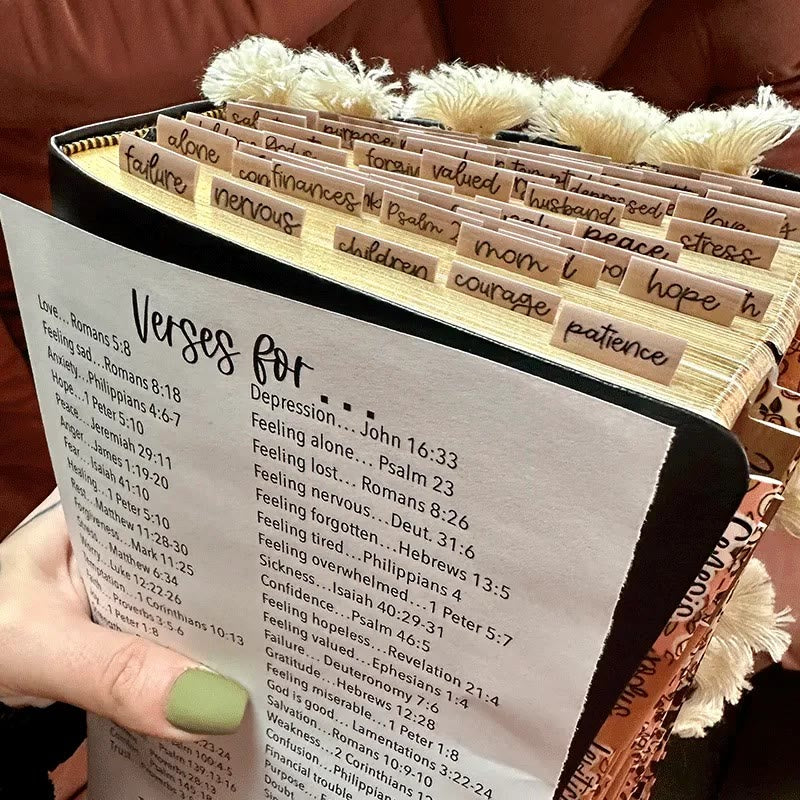 Christianartworkshop Practical Style Spiritual Feeling Prayer Bible Tabs - EARTH - Family Page: 1 sheet(not include the list of verses) - image 1
