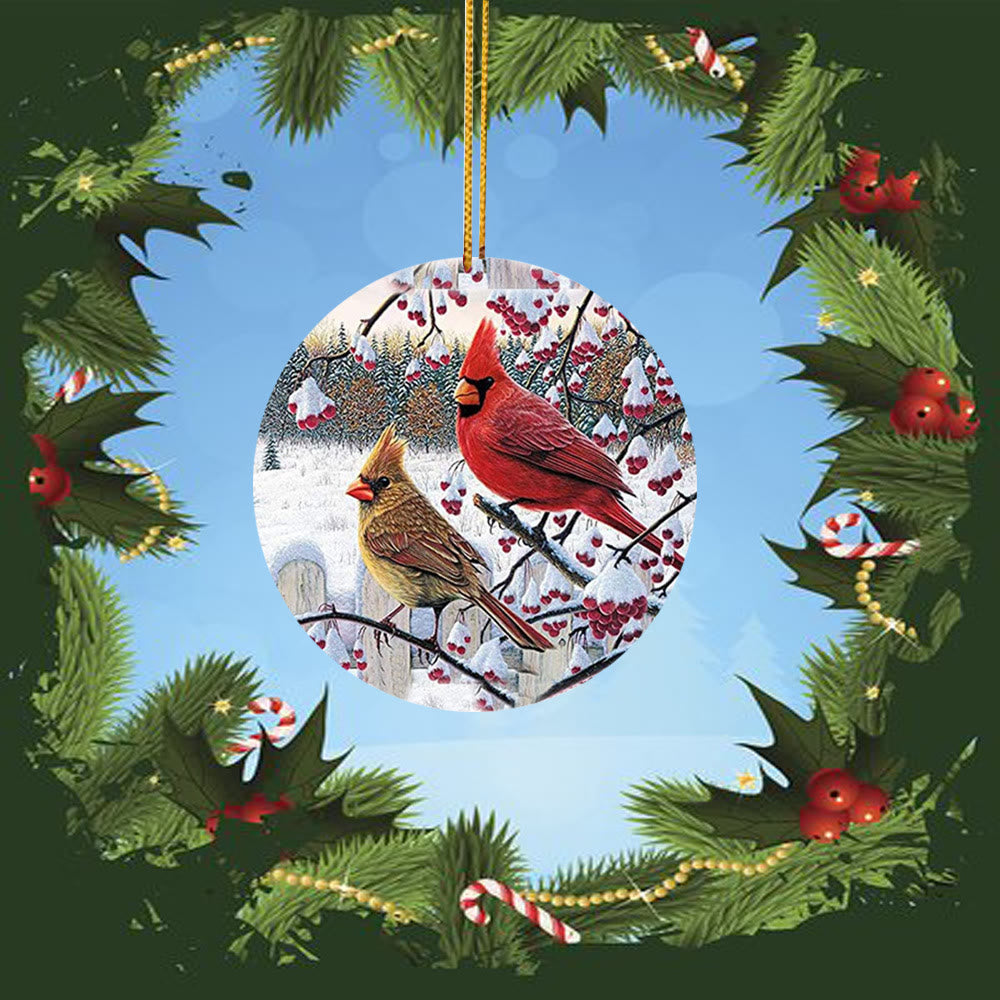 Christianartworkshop Realistic Styles Northern Cardinal Christian Hanging Ornaments C - Cardinal - image 1