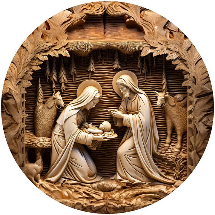 Christianartworkshop Brown Series 8 Styles Christ Nativity Festive Decor Hanging Ornaments F - image 1