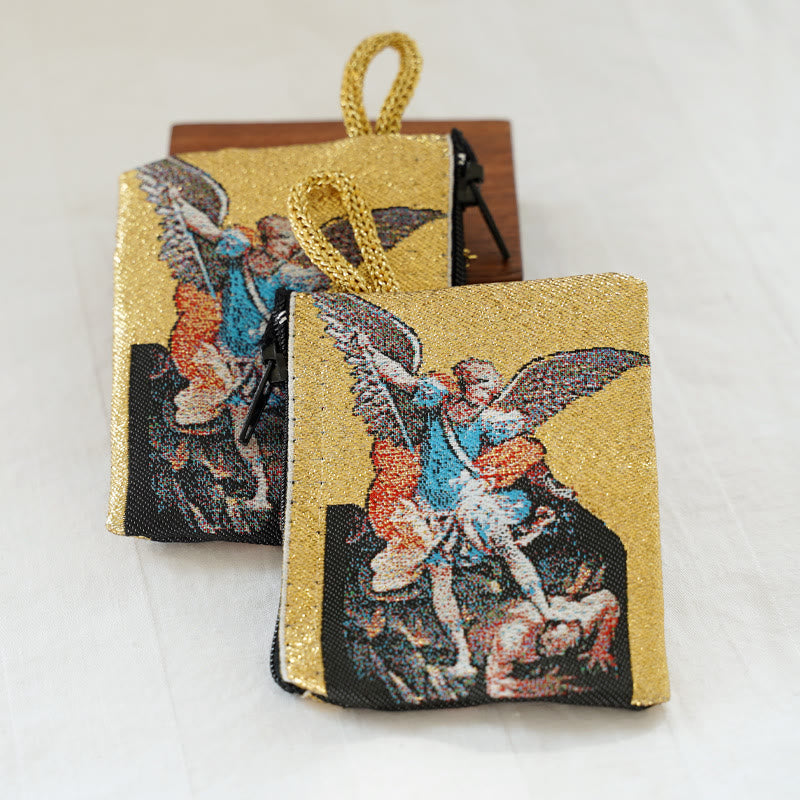Christianartworkshop Retro Classic Style Holy Saint Icon Cotton Double-sided Pattern Jewelry Pouches - Style K - image 26