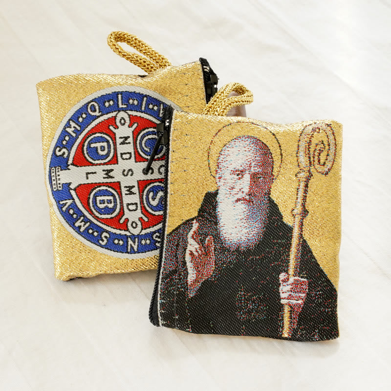 Christianartworkshop Retro Classic Style Holy Saint Icon Cotton Double-sided Pattern Jewelry Pouches - image 15