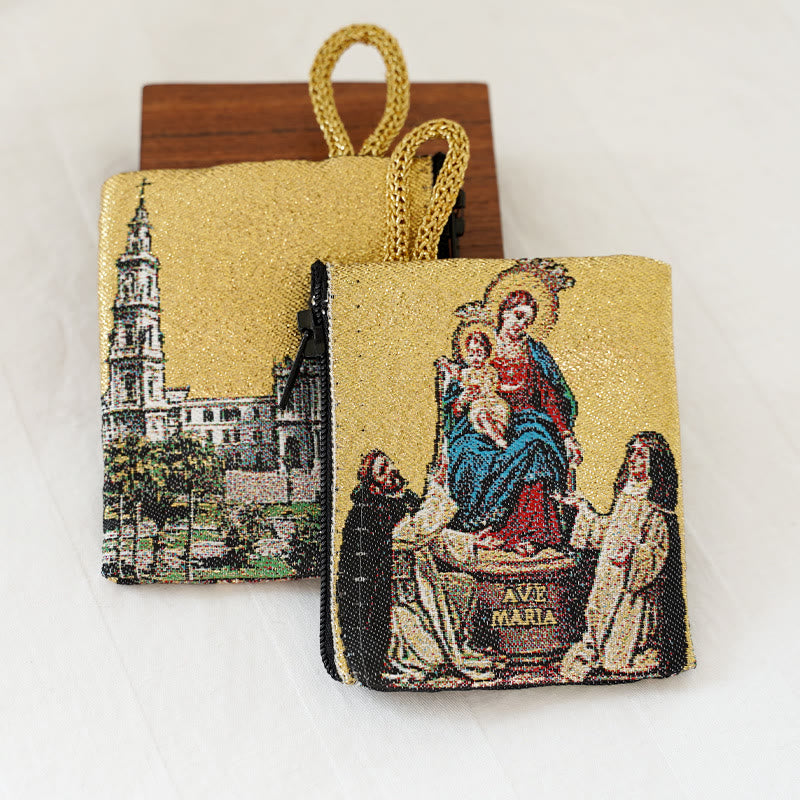 Christianartworkshop Retro Classic Style Holy Saint Icon Cotton Double-sided Pattern Jewelry Pouches - image 29
