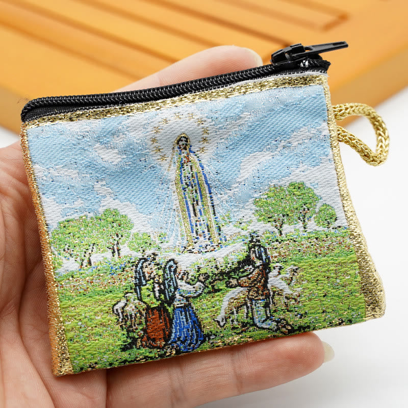 Christianartworkshop Retro Classic Style Holy Saint Icon Cotton Double-sided Pattern Jewelry Pouches - Style J - image 24