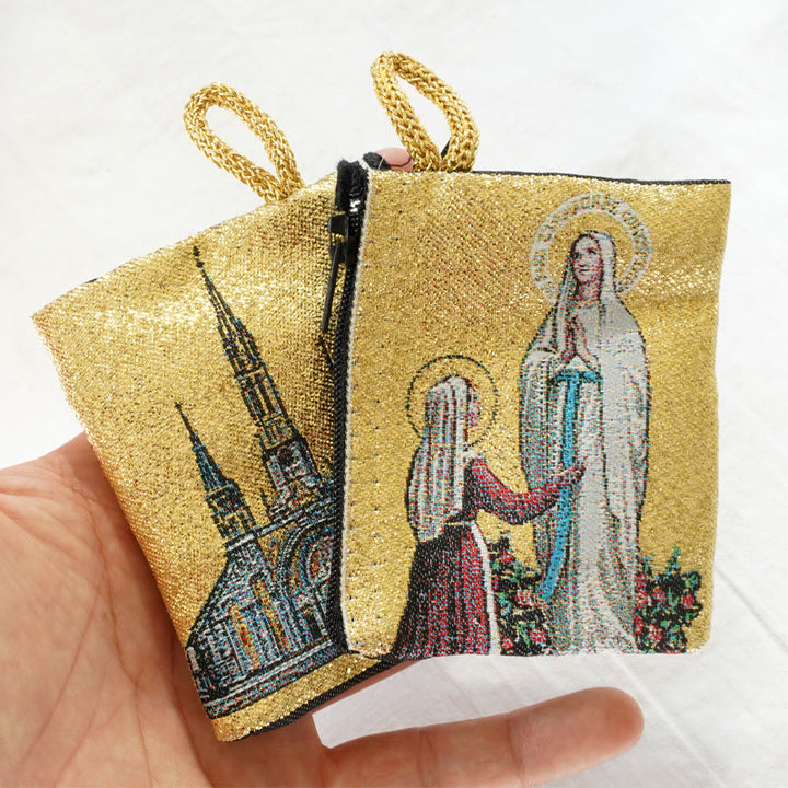 Christianartworkshop Retro Classic Style Holy Saint Icon Cotton Double-sided Pattern Jewelry Pouches - image 33