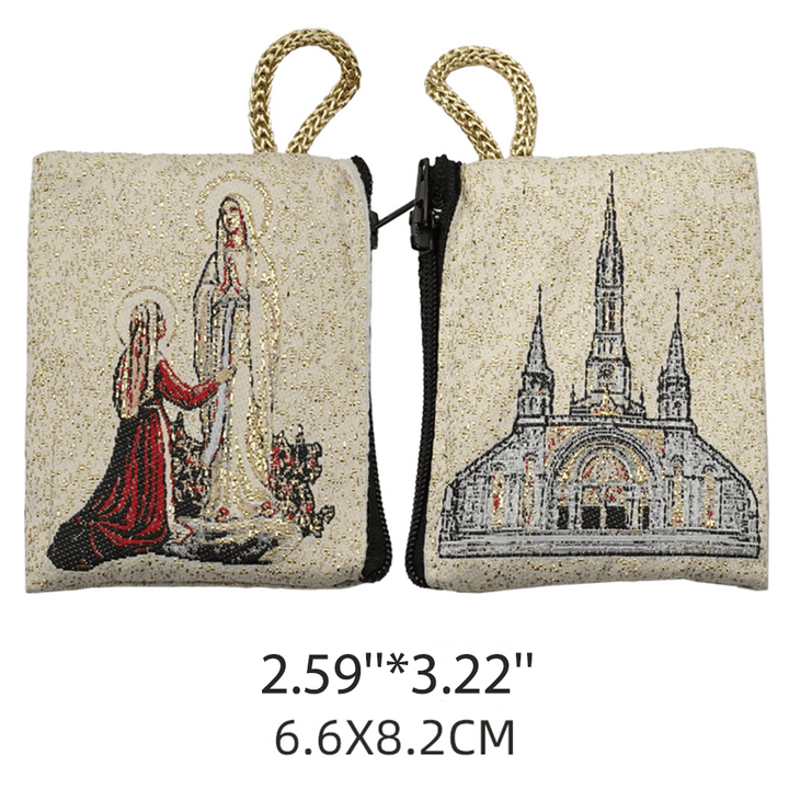 Christianartworkshop Retro Classic Style Holy Saint Icon Cotton Double-sided Pattern Jewelry Pouches - image 23