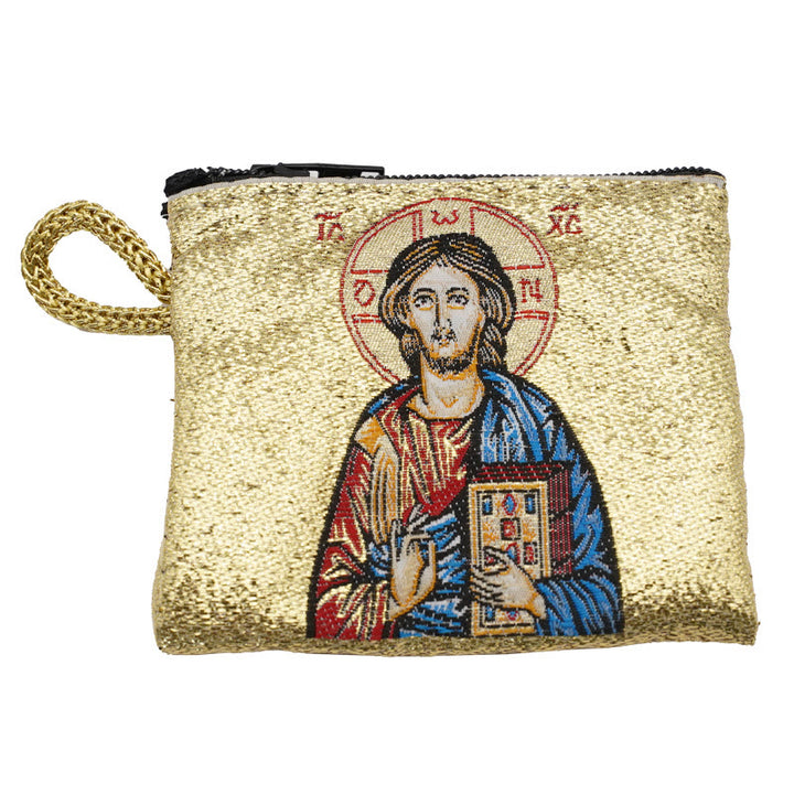 Christianartworkshop Retro Classic Style Holy Saint Icon Cotton Double-sided Pattern Jewelry Pouches - Style C - image 10