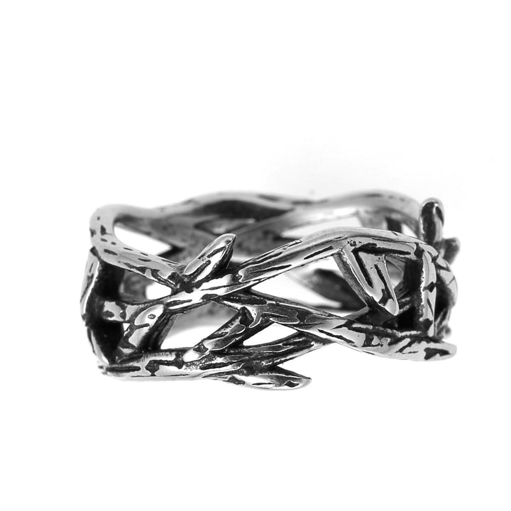 Christianartworkshop Crafted Retro Style Jesus Crown of Thorns Titanium Steel Ring - image 5
