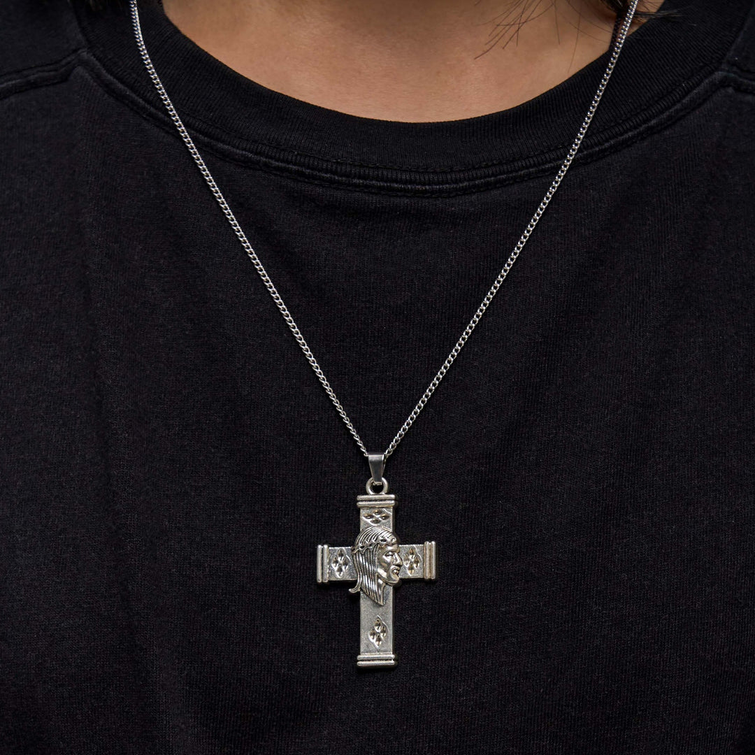 Christianartworkshop Retro Style Jesus Icon Cross Protection Pendant Necklace - image 5