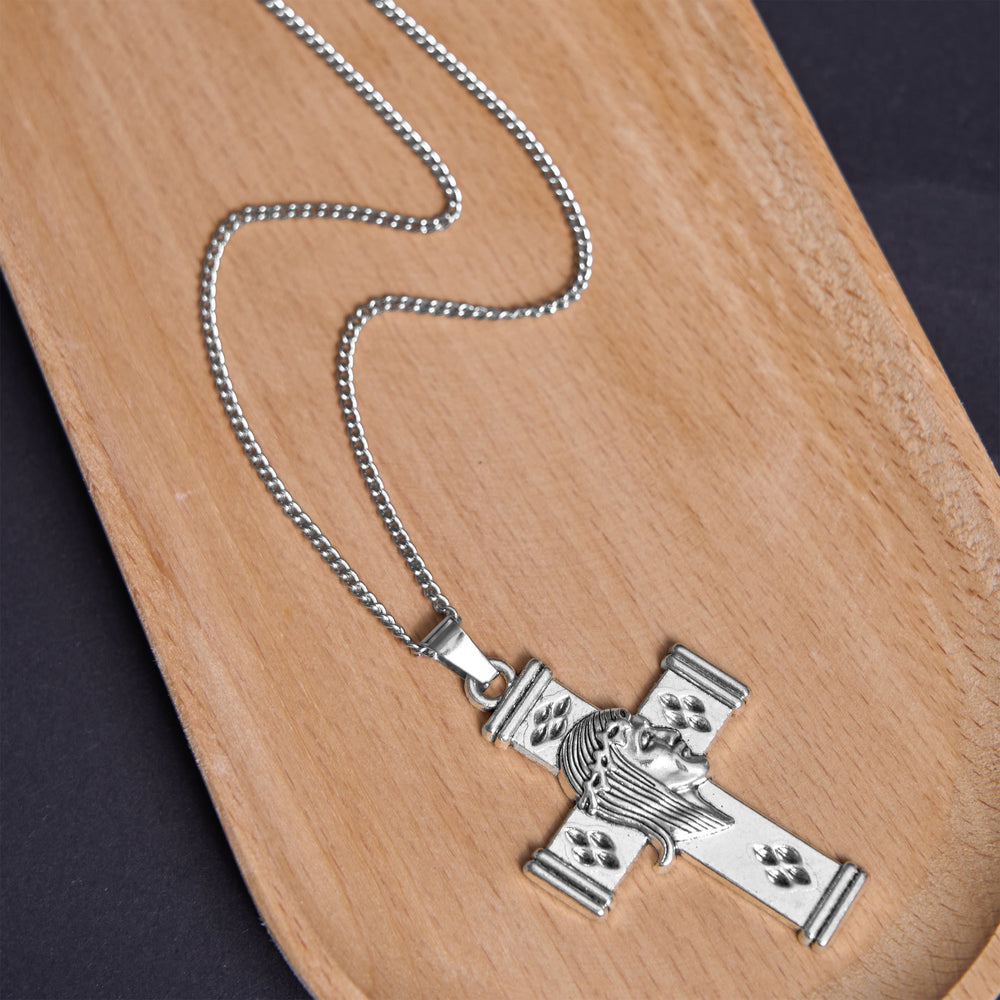 Christianartworkshop Retro Style Jesus Icon Cross Protection Pendant Necklace - image 2