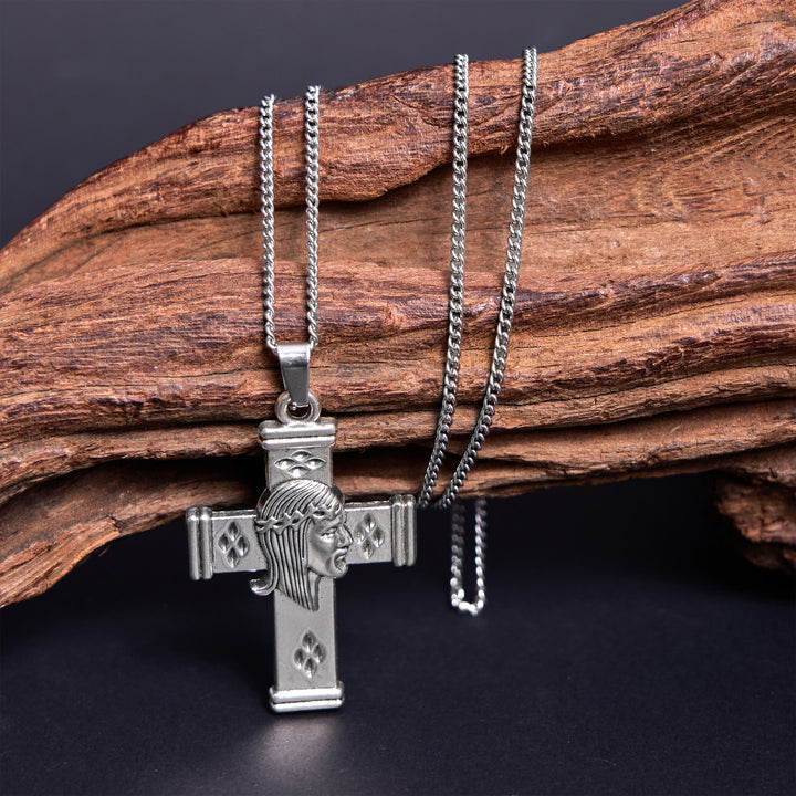 Christianartworkshop Retro Style Jesus Icon Cross Protection Pendant Necklace - image 4