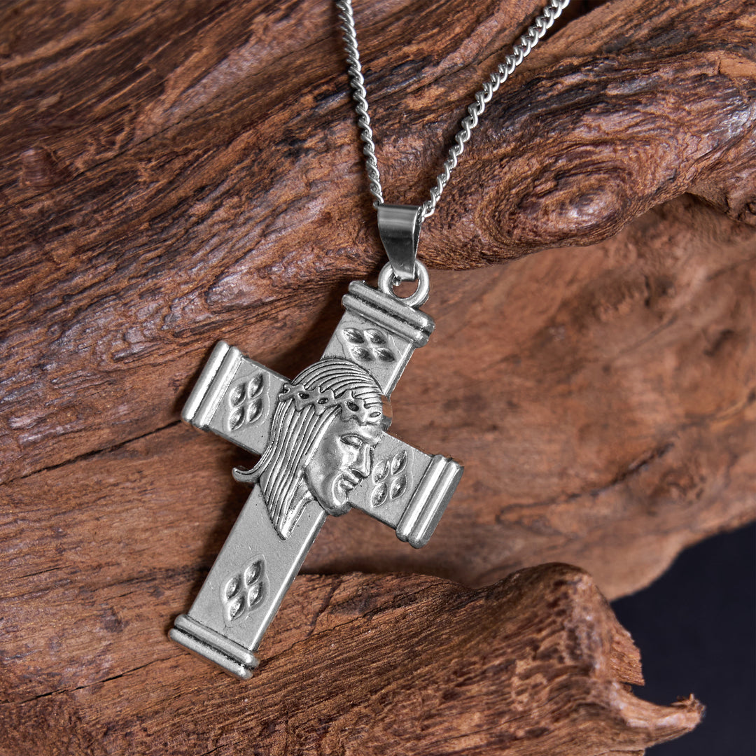 Christianartworkshop Retro Style Jesus Icon Cross Protection Pendant Necklace - image 3
