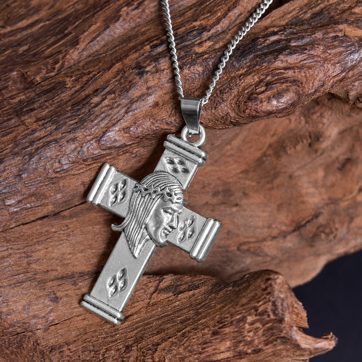 Christianartworkshop Retro Style Jesus Icon Cross Protection Pendant Necklace - image 3