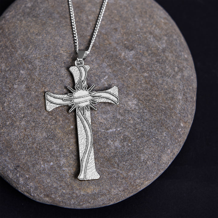 Christianartworkshop Classic Retro Style Jesus Cross Crucifix Alloy Pendant Necklace - image 3