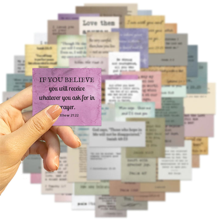 Christianartworkshop Classic Religious Bible Inspiring Quotes Blessed Faith Stickers - image 4