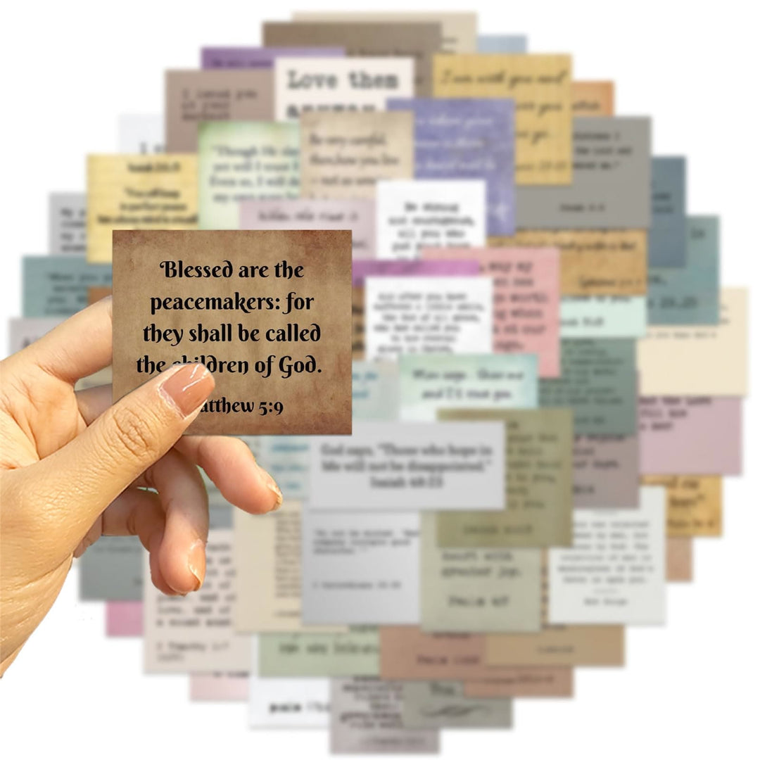 Christianartworkshop Classic Religious Bible Inspiring Quotes Blessed Faith Stickers - image 3