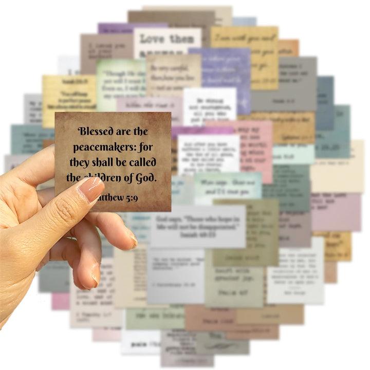 Christianartworkshop Classic Religious Bible Inspiring Quotes Blessed Faith Stickers - image 3