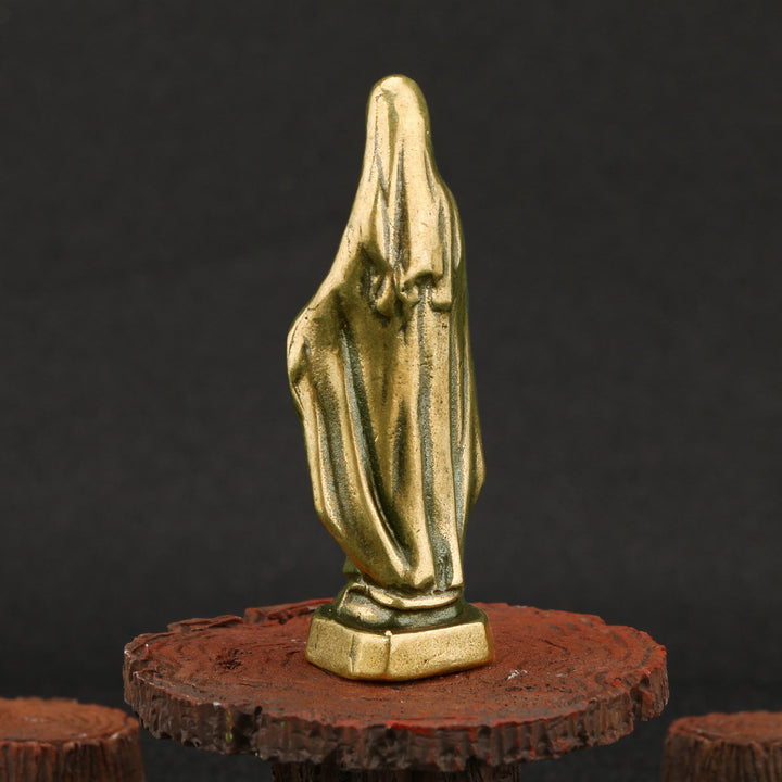 Christianartworkshop Retro Style Brass Stereoscopic Bronze Our Lady of Grace Desktop Decorations Ornament - image 3