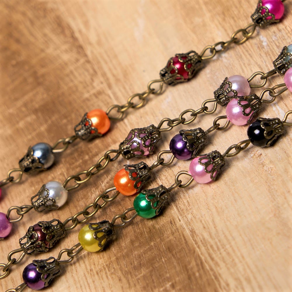 Christianartworkshop Our Lady of Fátima & Crucifix of 6 mm Round Multicolor Acrylic Alloy Chain Rosary - image 6