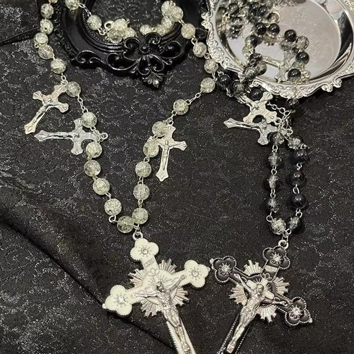 Christianartworkshop Gothic Style Mysterious Crucifix Pendant Clavicle Chain Necklace - image 4