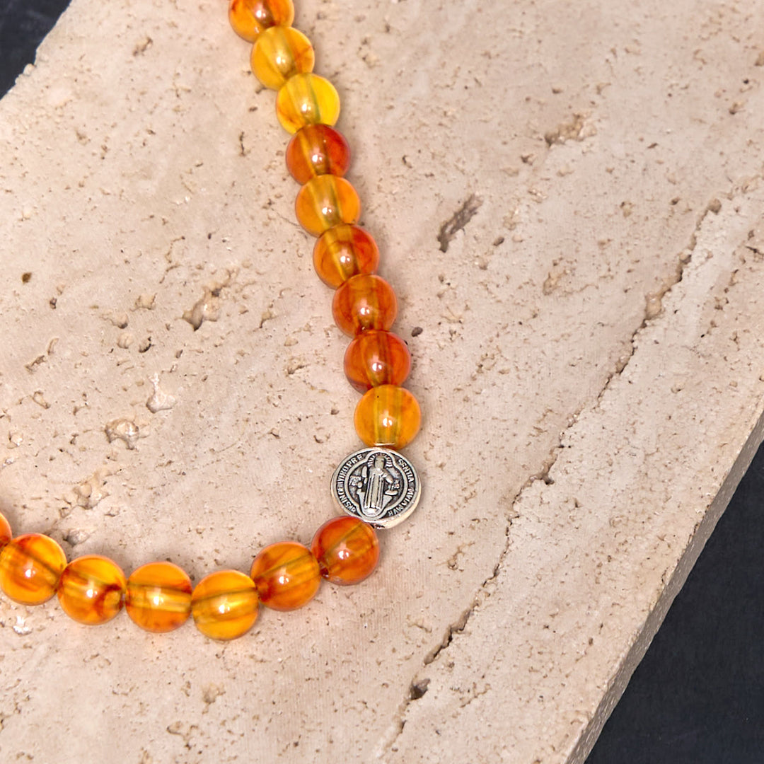 Christianartworkshop Classic Style St. Benedict Medal Rosary Bracelet - image 6
