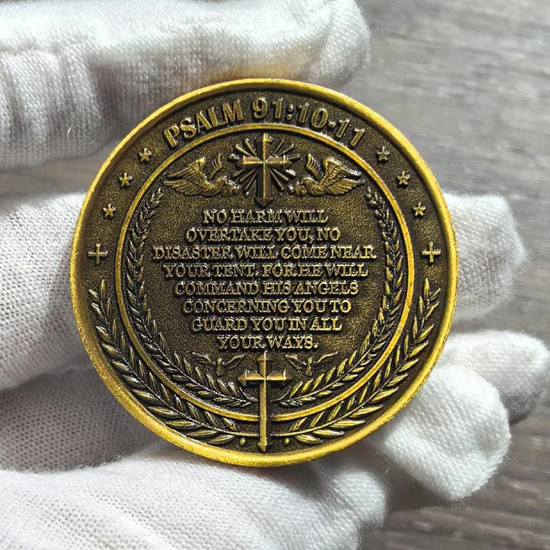 Christianartworkshop Classic Style the Archangel Michael Watch Over Us Protection Strengthen Connection Coin - image 5