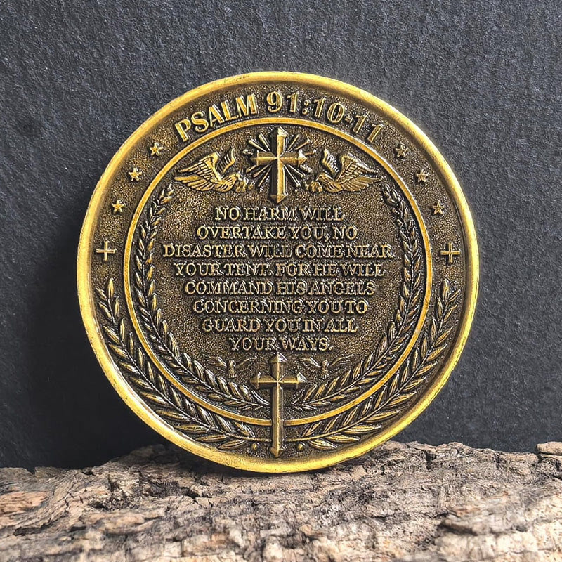 Christianartworkshop Classic Style the Archangel Michael Watch Over Us Protection Strengthen Connection Coin - image 2