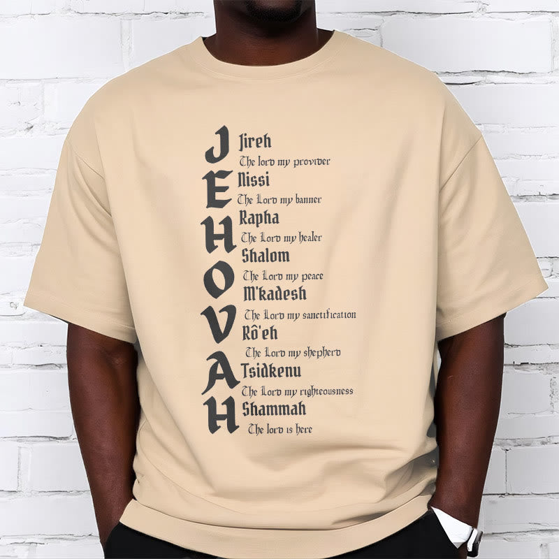 Christianartworkshop Minimalist Style Names Of Jehovah Short Sleeve T-shirt - image 6