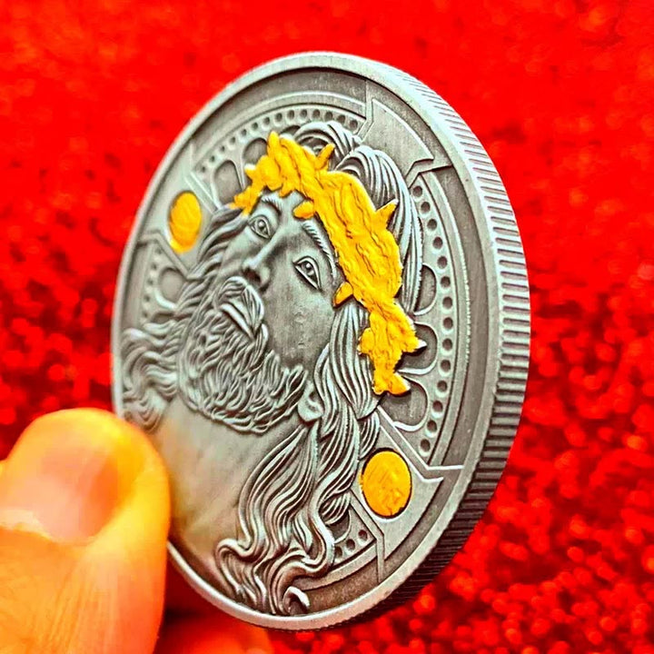 Christianartworkshop Classic Style the Jesus Crown of Thorns Protection Strengthen Connection Coin - image 3