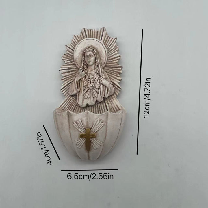 Christianartworkshop Retro Sculptural Style Immaculate Heart of Mary Resin Storage Box - image 6