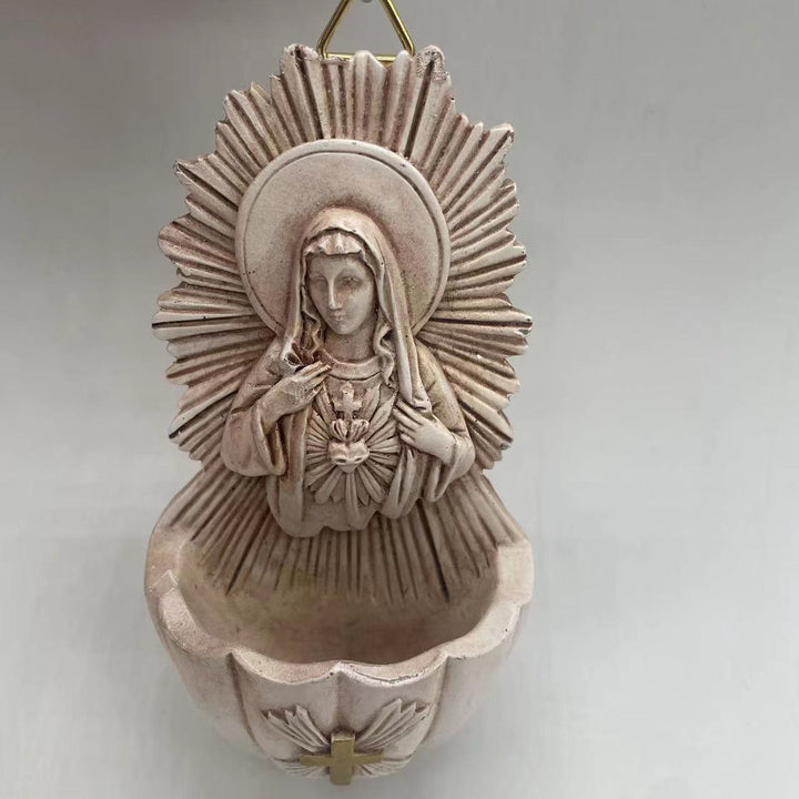 Christianartworkshop Retro Sculptural Style Immaculate Heart of Mary Resin Storage Box - image 4