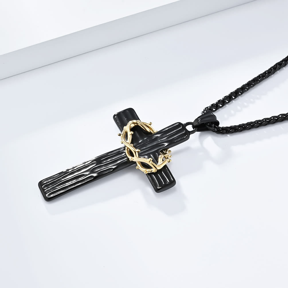 Christianartworkshop FAITH AS YOUR ARMOR: Jesus Crown Of Thorns Cross Sacred Necklace - image 9