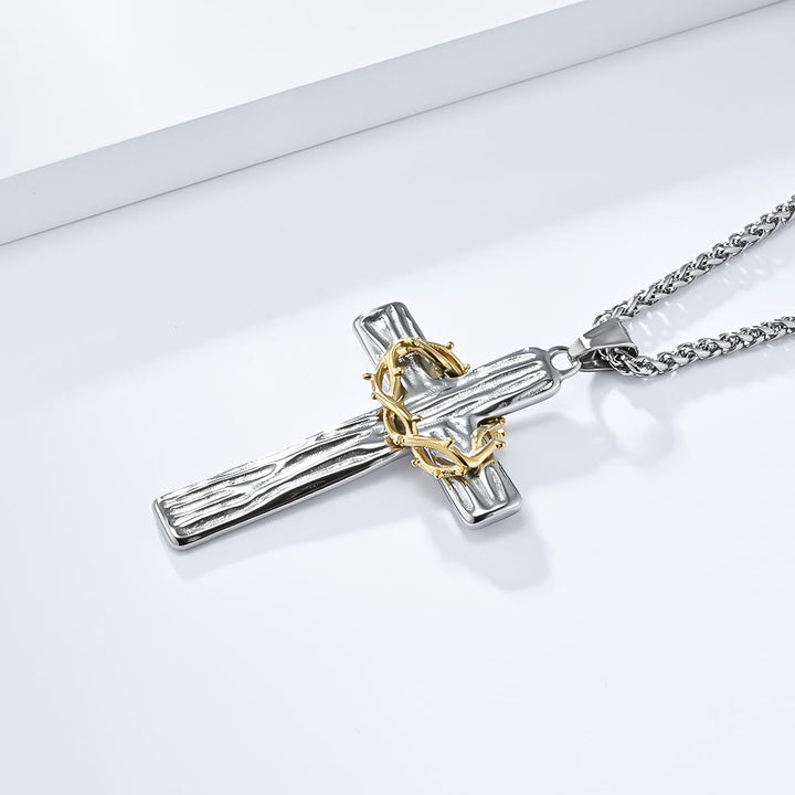 Christianartworkshop FAITH AS YOUR ARMOR: Jesus Crown Of Thorns Cross Sacred Necklace - image 5