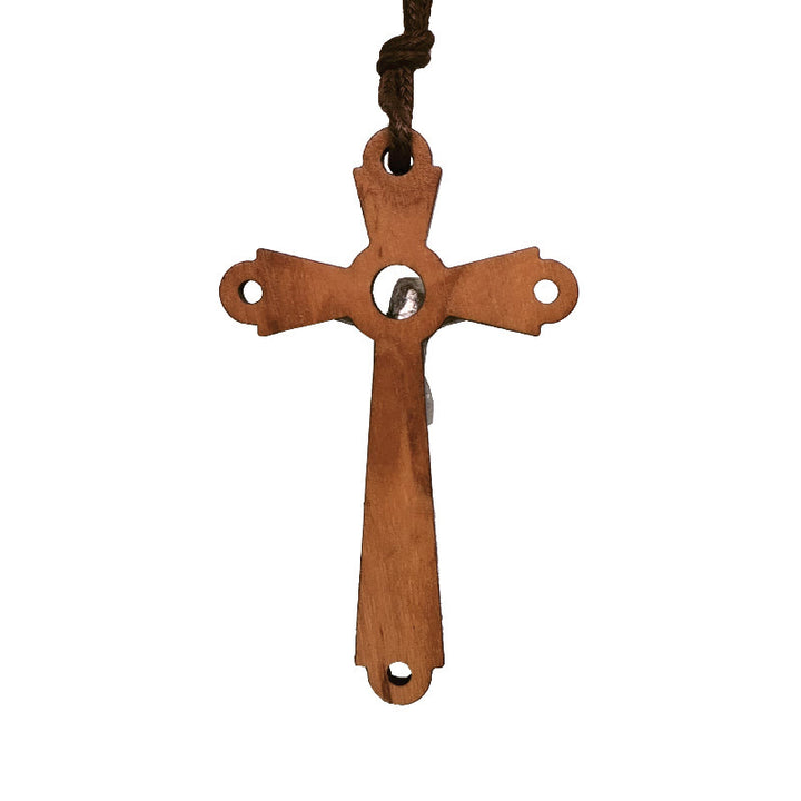 Christianartworkshop Classic Style Olive Wood Crucifix Devotion Blessed Pendant Necklace - image 5