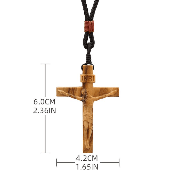 Christianartworkshop FAITH AS YOUR ARMOR: Jesus Crucifix Wooden Necklace - image 11