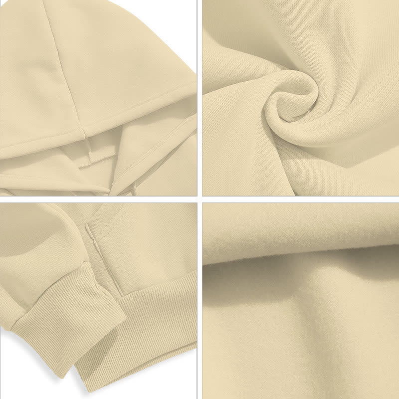 Christianartworkshop Classic Style Sacred Cross Emblem Floral Vines Fleece Lined Polyester Hoodie - image 14