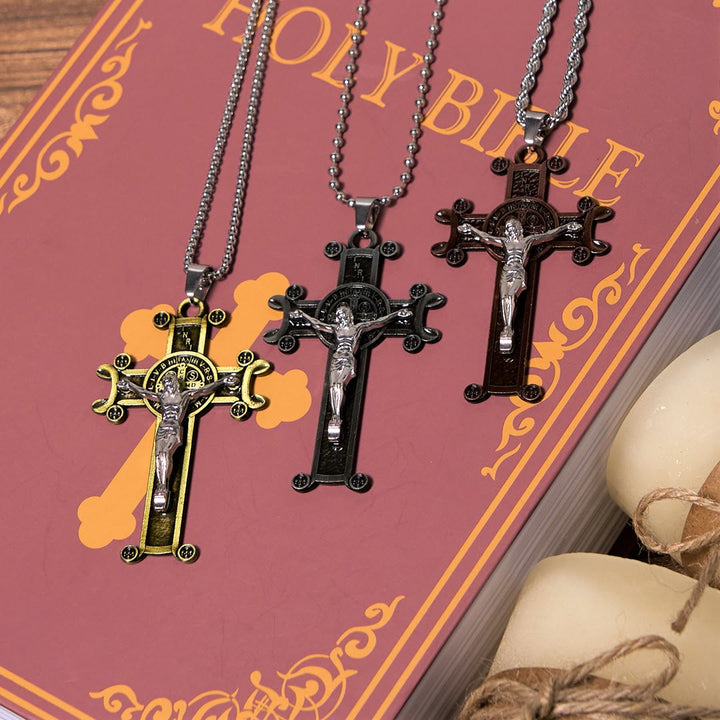 Christianartworkshop Classic Style St. Benedict Cross Pendant Exquisite Protective Amulet Necklace - image 6