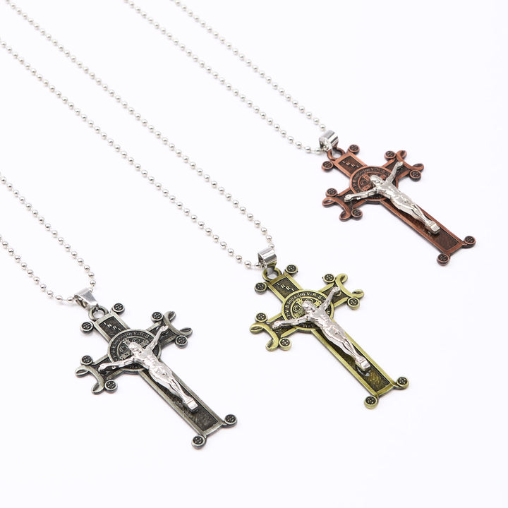 Christianartworkshop Classic Style St. Benedict Cross Pendant Exquisite Protective Amulet Necklace - image 4