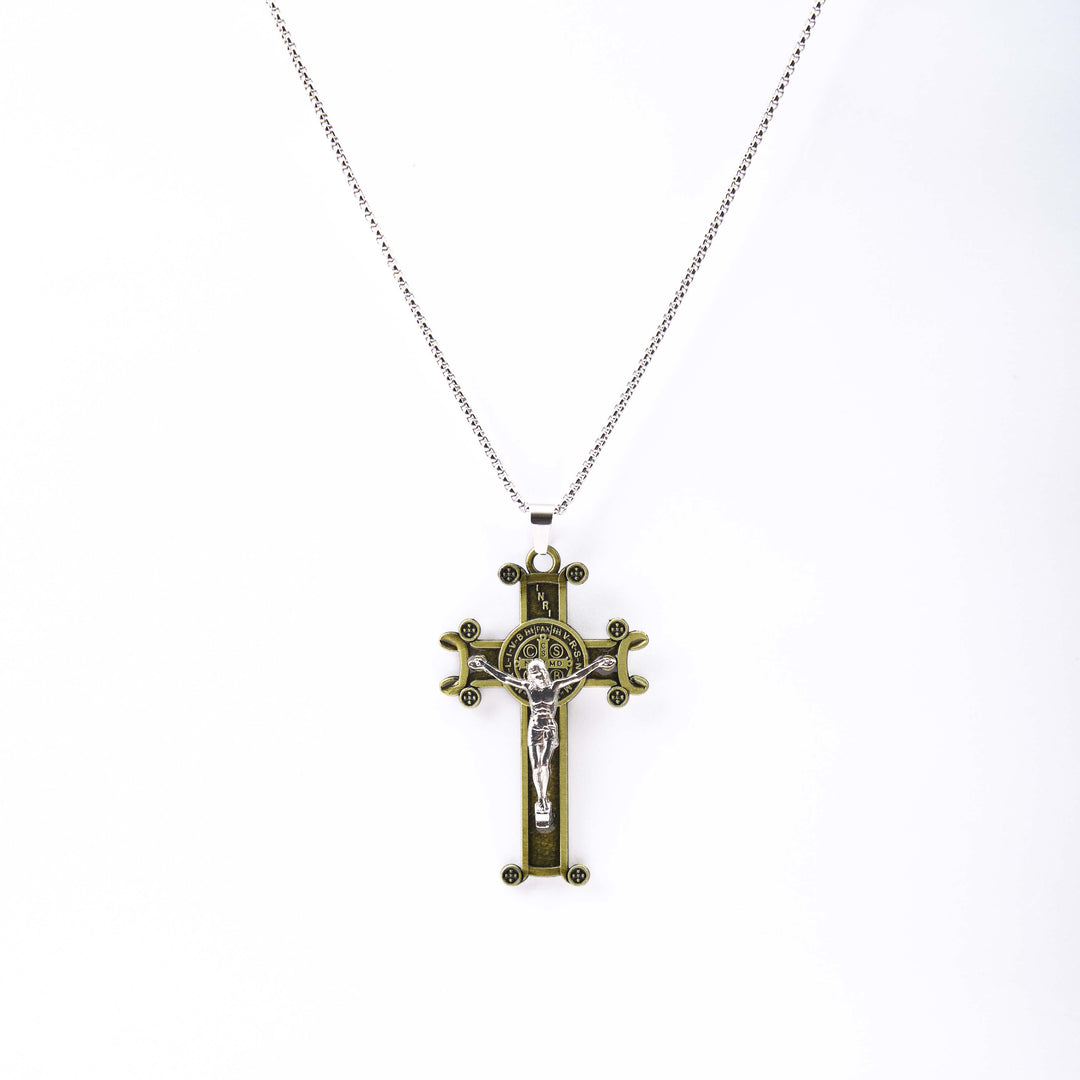 Christianartworkshop Classic Style St. Benedict Cross Pendant Exquisite Protective Amulet Necklace - image 11