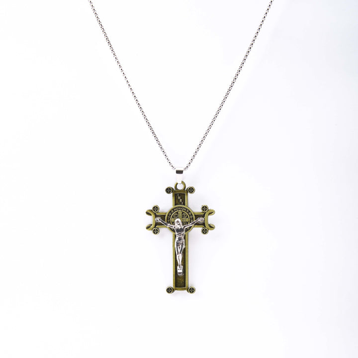 Christianartworkshop Classic Style St. Benedict Cross Pendant Exquisite Protective Amulet Necklace - image 11