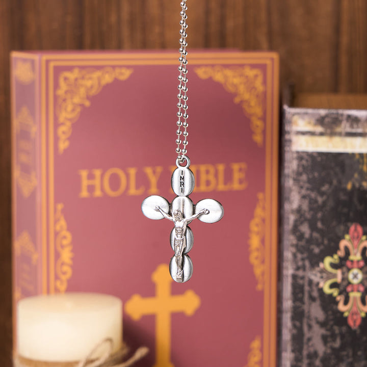 Christianartworkshop Simple Style Crucifx Protective Religion Amulet Pendant Necklace - Silver - image 5