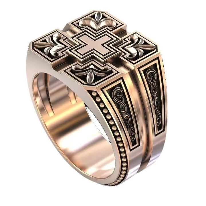 Christianartworkshop Bold & Detailed Style Intricate Gothic Cross Ring Religious Jewelry - image 7